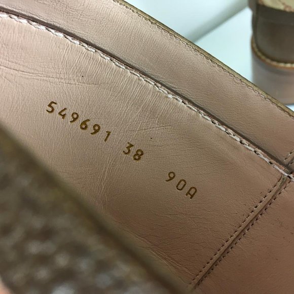 Gucci Women's Ruggine Cuir Monogram GG Print Removable Gaiter Boots DM15 - Picture 13 of 13